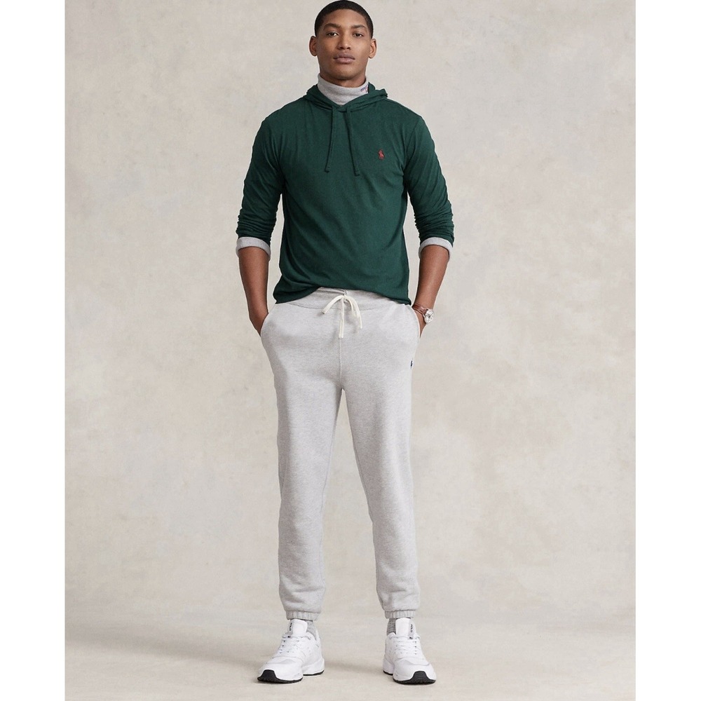 $69.50 Polo Ralph Lauren Men's Jersey Long-Sleeve Hooded Sweater Green Size‎ L
